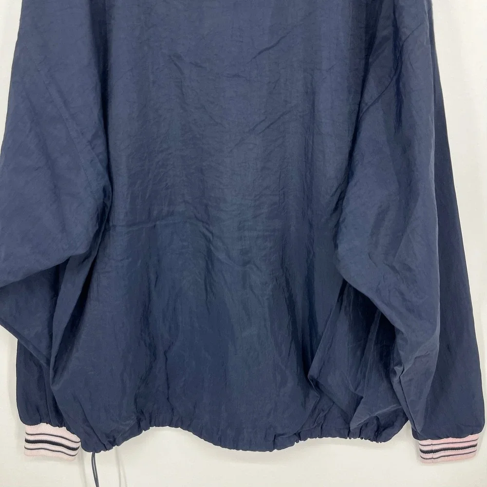 Champion Oregon State Beavers V-Neck Windbreaker Navy Blue Mens Large Vtg 90s